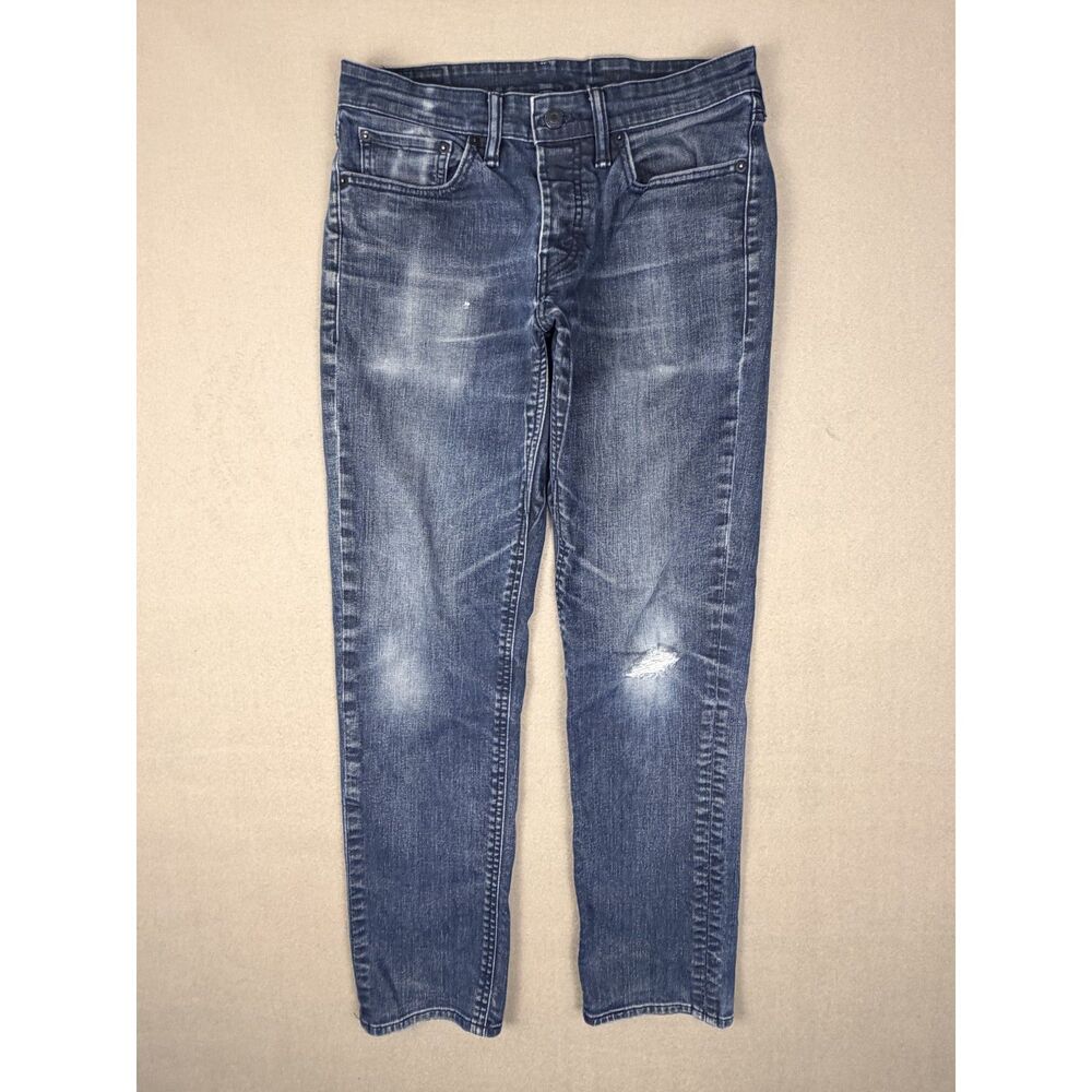 Levi’s 511 Slim Fit Jeans W31 L30 Faded Ripped Distressed Stretch Denim